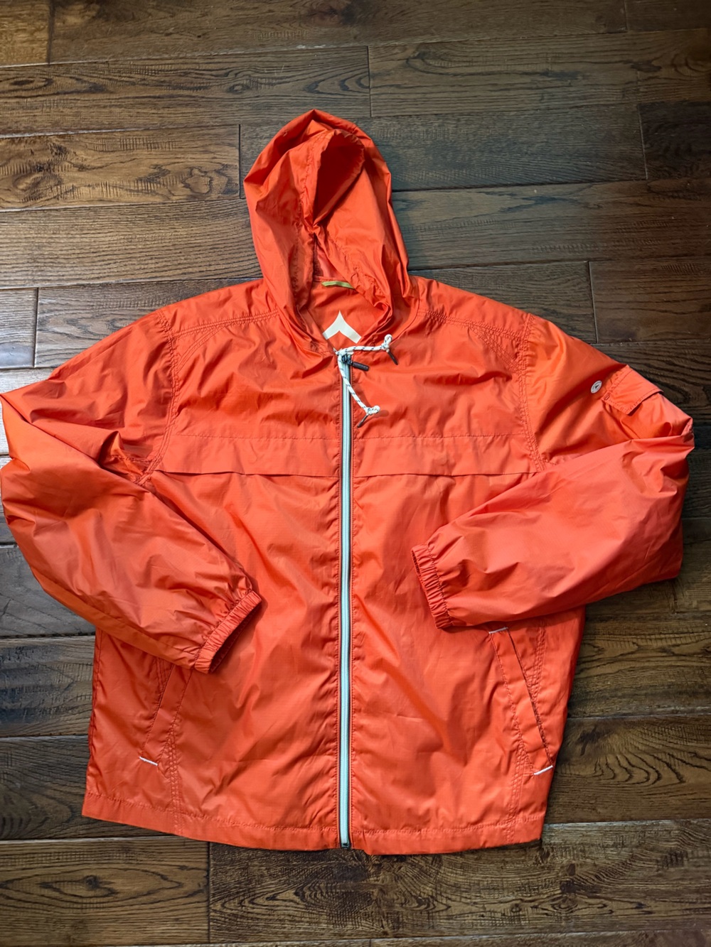 Tommy Bahama Men’s Bright Orange Hooded Rain Jacket Size XL/TG